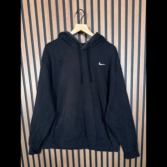 Nike Sweater XXL Womens Black Faded Pullover Crewneck Fleece 2XL - Picture 1 of 8